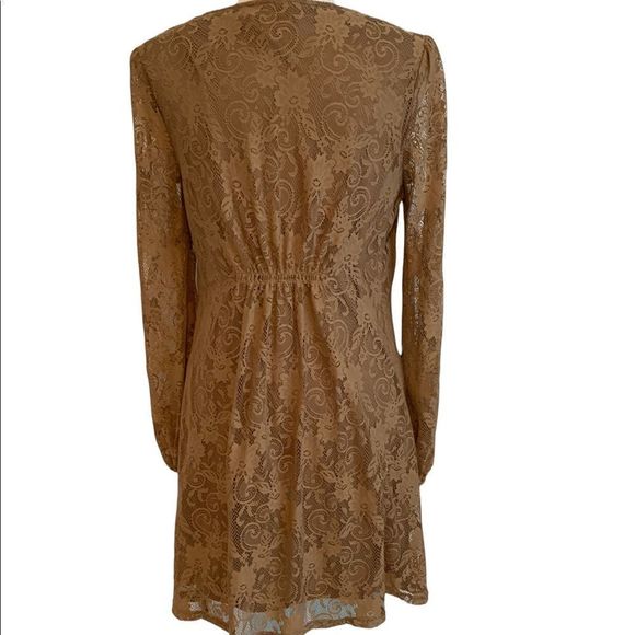 A'reve Tan Lace Overlay Swing Dress - Picture 6 of 9